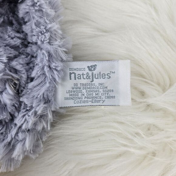 Demdaco Nat & Jules Ellery Elephant Lovey Security Blanket Rattle 14" - Picture 6 of 9